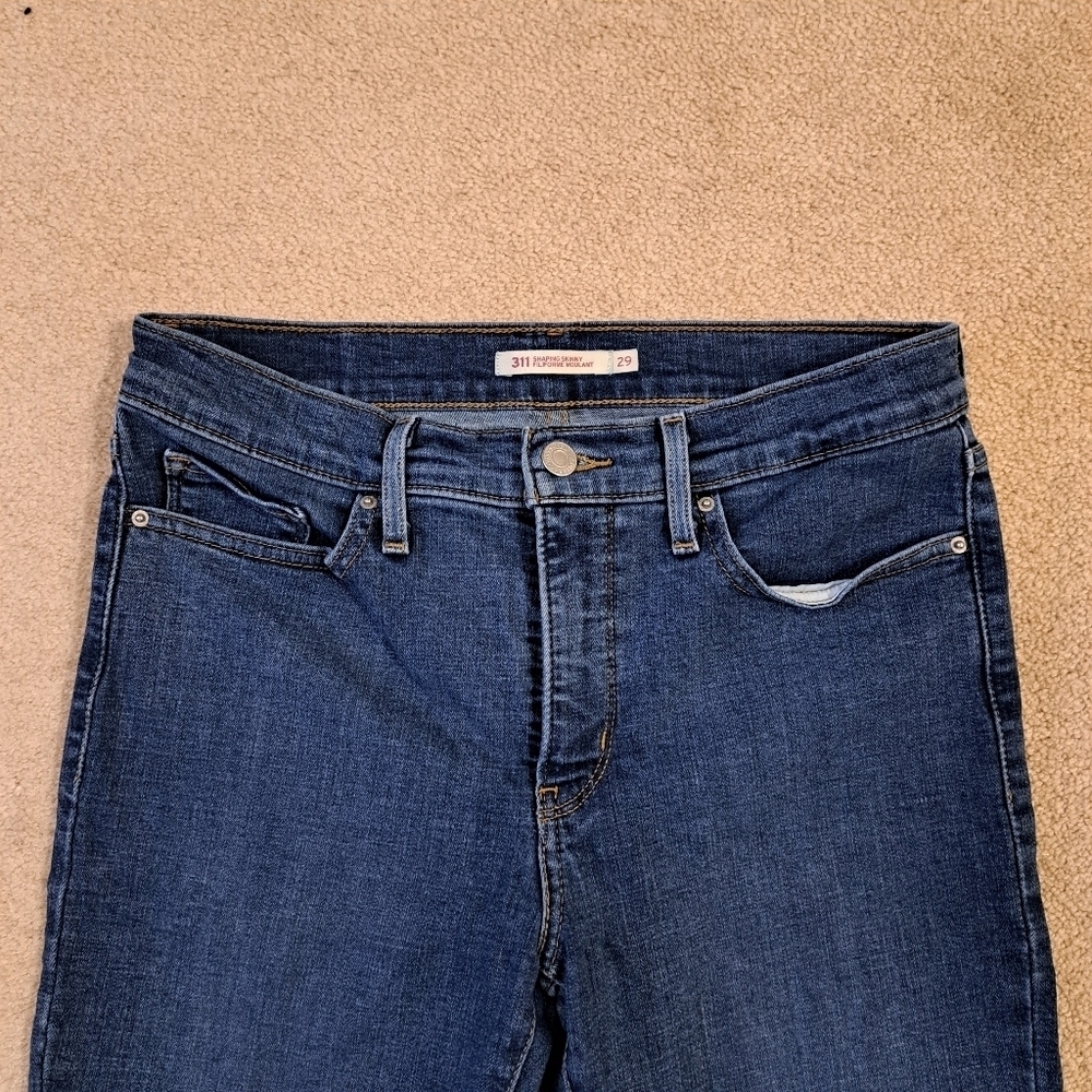 Levi's 311 Jeans Womens 29 Blue Shaping Skinny Stretch Denim - Picture 2 of 12